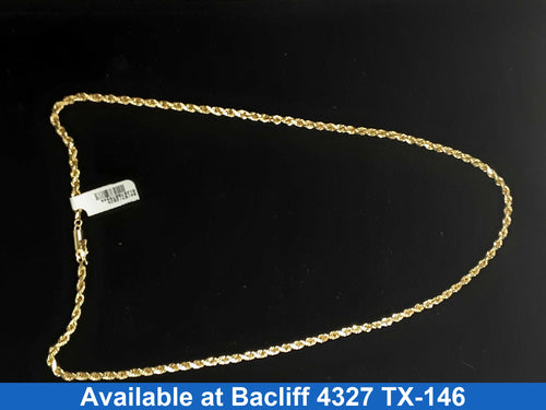 Rope Chain - Yellow Gold 14k (.585) 25 grams 22 inch