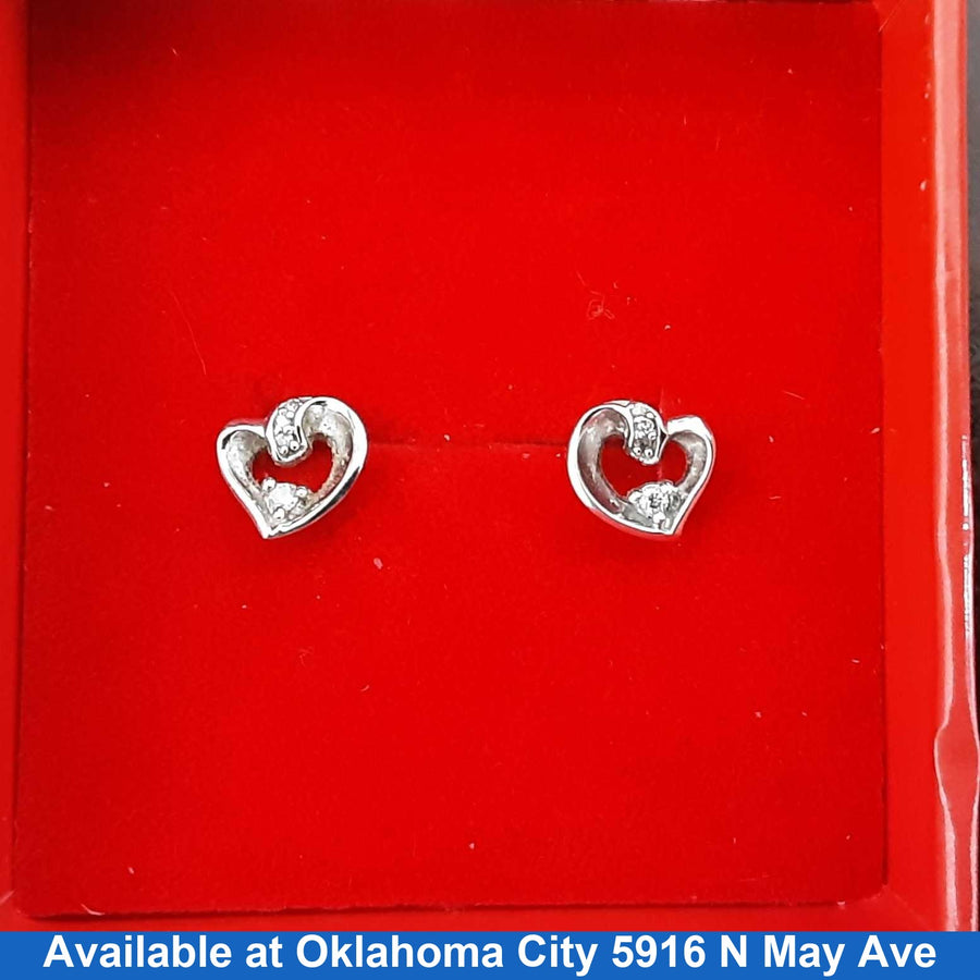 Double Stud Earring - White Gold 10k (.417) 1.1 grams