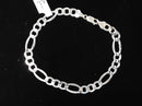 Figaro Bracelet - White Gold 10k (.417) 4.6 grams 8 inch