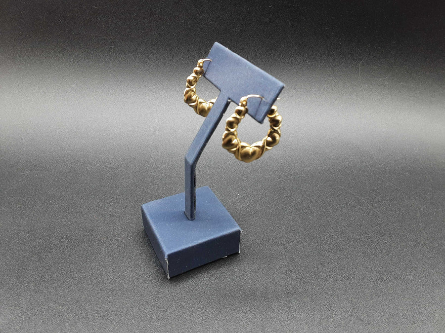 Hoop Earrings - Yellow Gold 10k (.417) 2.4 grams