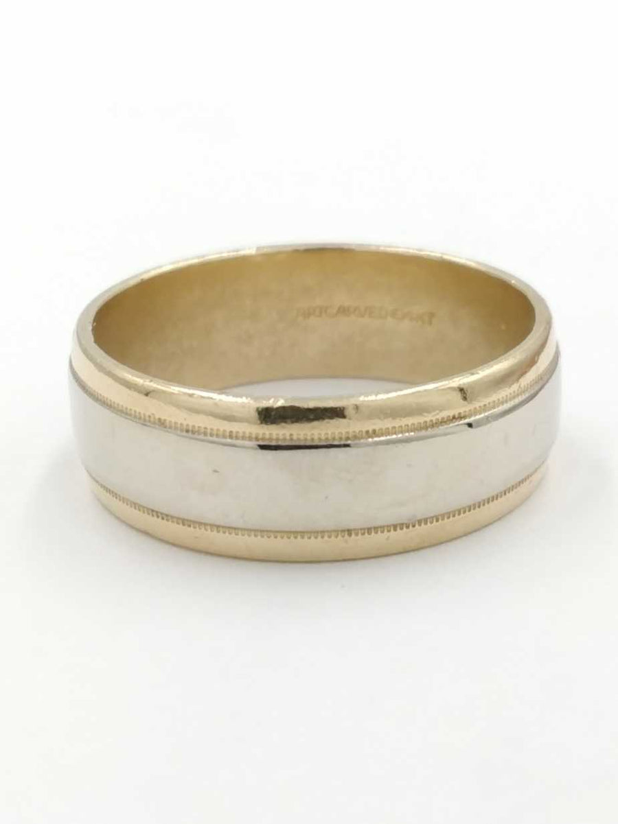 Ring - Wedding Band - White Gold 14k (.585) 7.1 grams Size 10