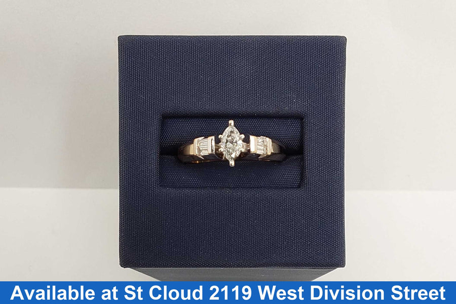 Ring - Wedding Set - Yellow Gold 14k (.585) 3.15 grams Size 7
