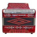 Montanari Mont Mg Red Button Accordion