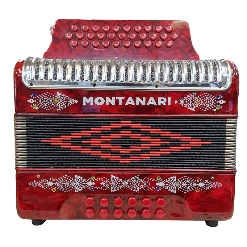 Montanari Mont Mg Red Button Accordion