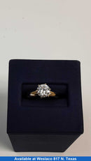 Women's Ring - Solitaire - Yellow Gold 10k (.417) 3.6 grams Size 7