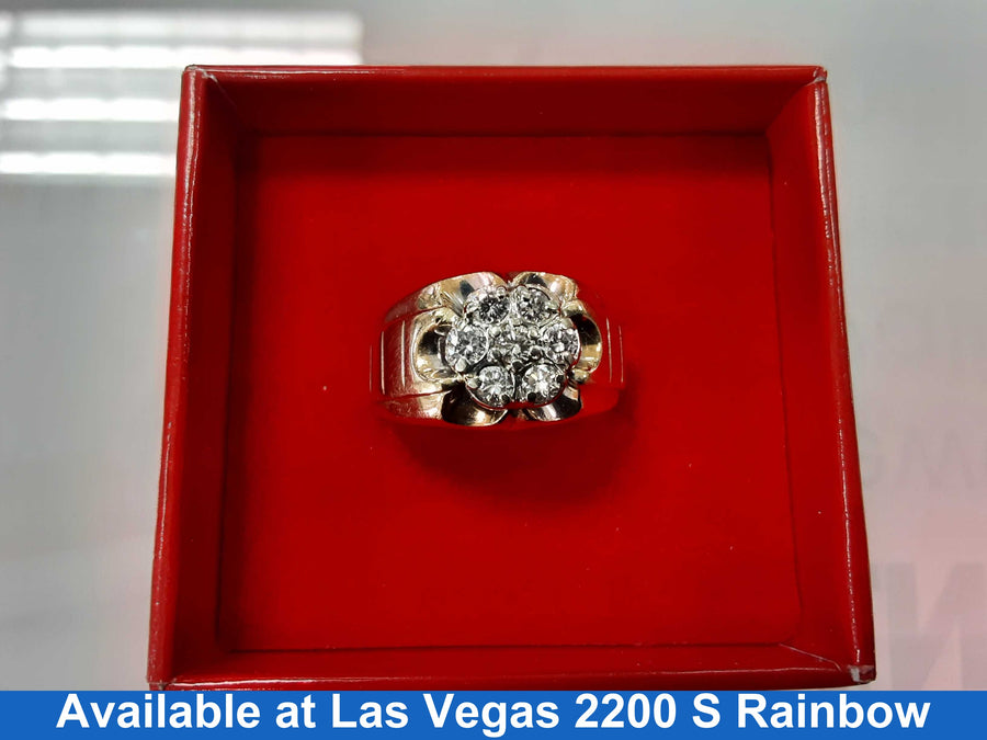 Men's Ring - Yellow Gold 10k (.417) 5 grams Size 20