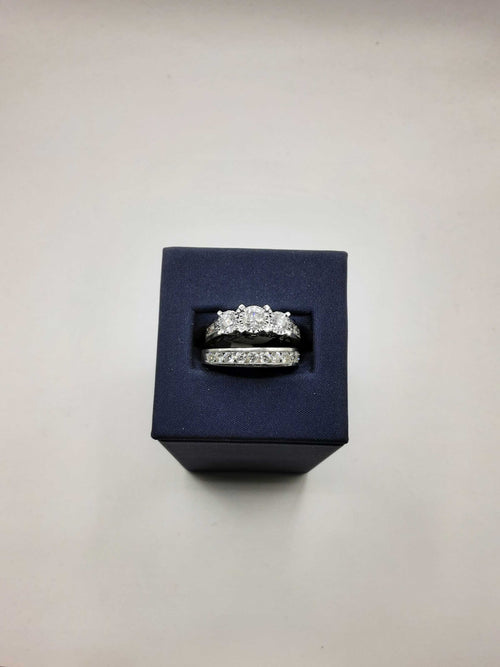 Ring - Engagement Set - White Gold 14k (.585) 9.1 Grams Size 7