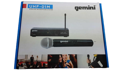 Gemini Uhf-01m Black Cordless Microphone