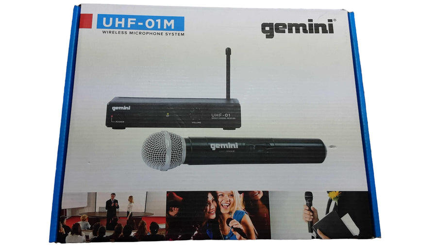 Gemini Uhf-01m Black Cordless Microphone