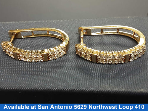 Hoop Earrings - Yellow Gold 10k (.417) 4.7 grams