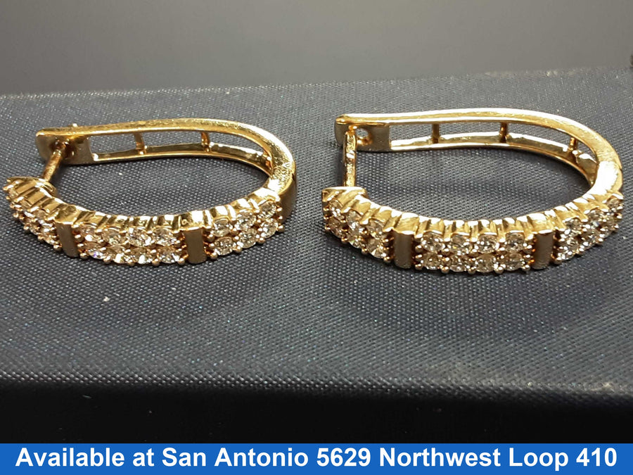 Hoop Earrings - Yellow Gold 10k (.417) 4.7 grams