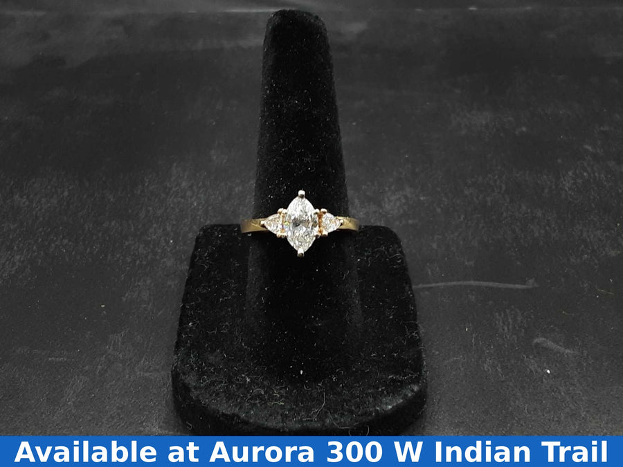 Women's Ring - Solitaire - Yellow Gold 14k (.585) 2.9 grams Size 6.5