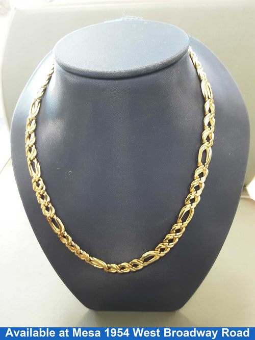 Figaro Chain - Yellow Gold 14k (.585) 67.3 grams 28 inch