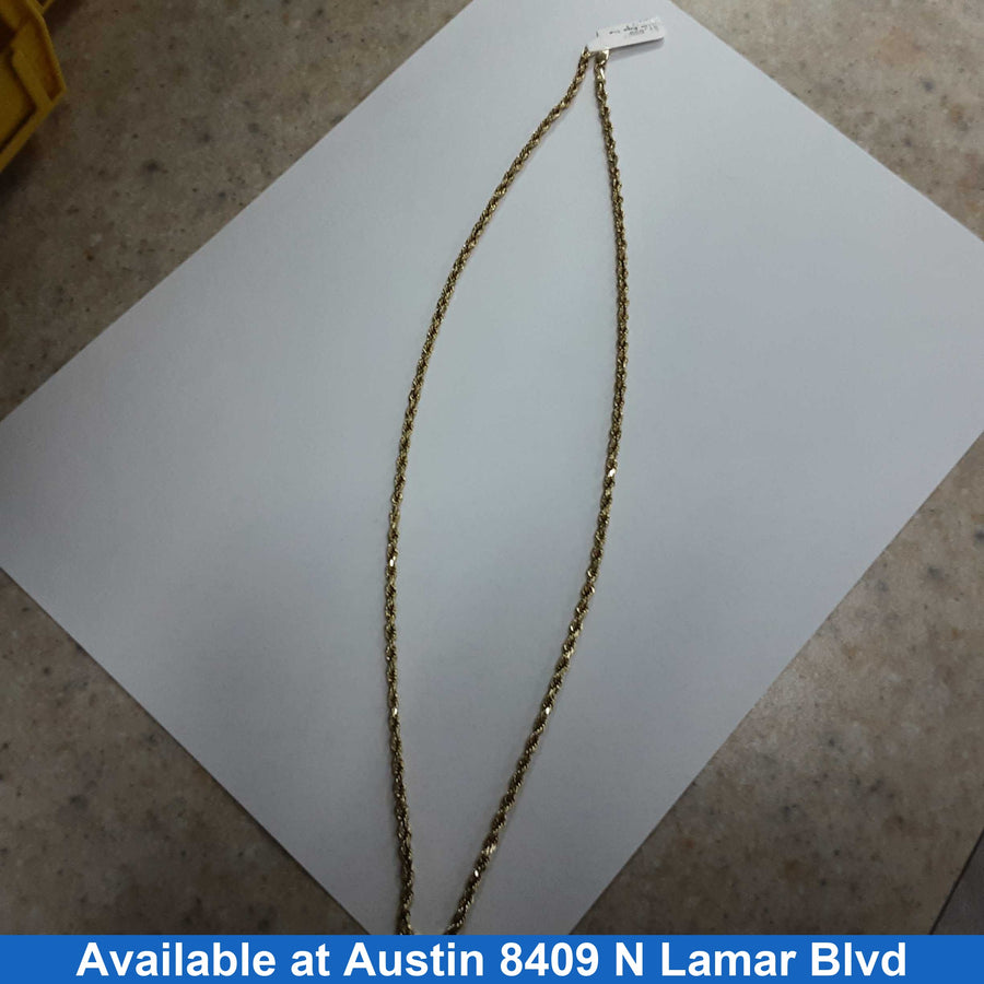 Rope Chain - Yellow Gold 14k (.585) 6.9 grams 22 inch