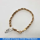 Rope Bracelet - Yellow Gold 10k (.417) 6.7 grams 8 inch