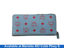 Mcm Zippy Wallet Blue Wallet
