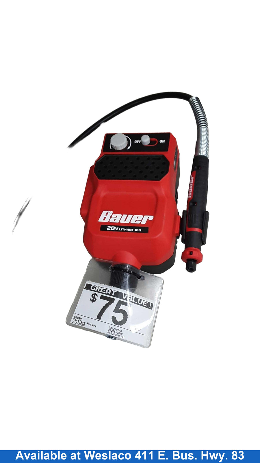 Bauer 231210c-b Red Cordless Rotary Tool