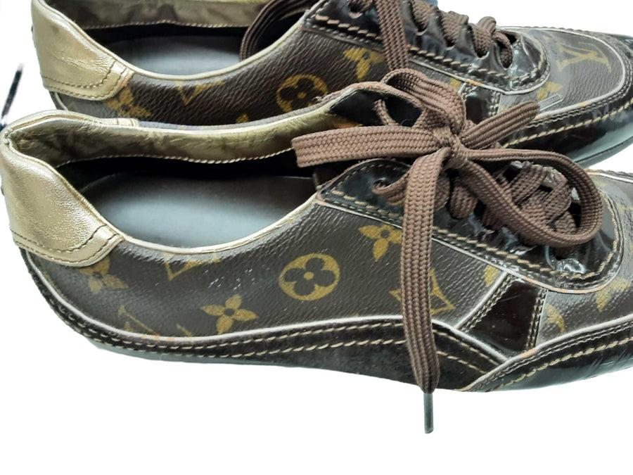 Louis Vuitton Trotter Square Toe Sneakers Brown