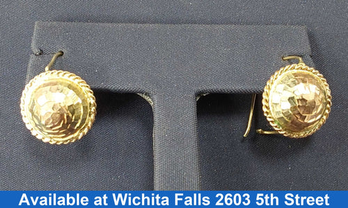 Earrings - Yellow Gold 10k (.417) 2.4 grams