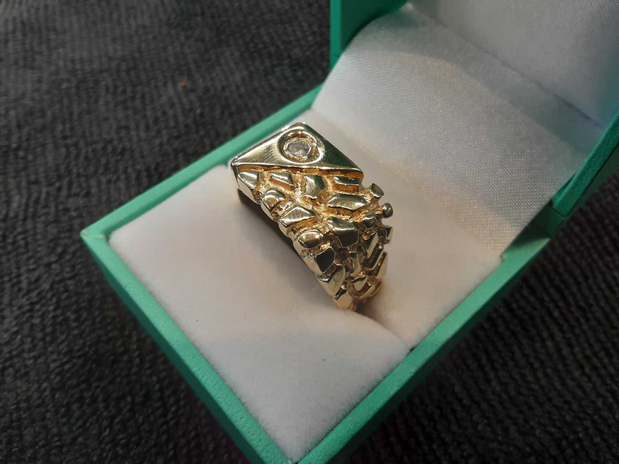 Men's Ring - Yellow Gold 14k (.585) 7.9 grams Size 11
