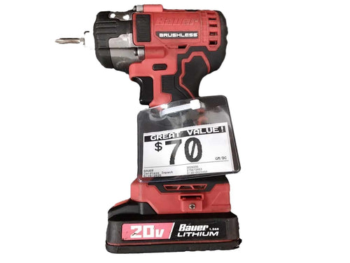 Bauer 3026035 Red Cordless Impact Drill