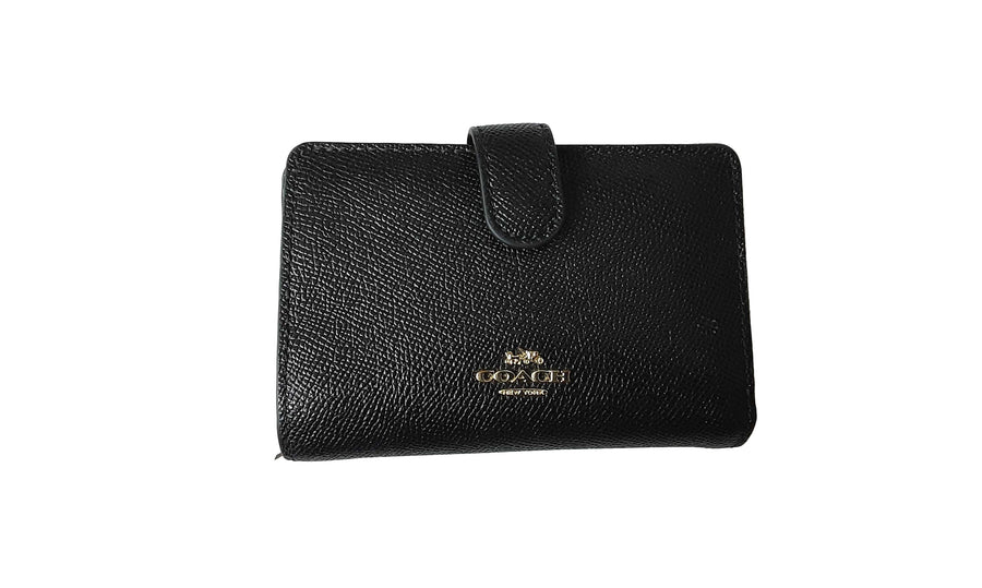 Coach Coach Women's Medium Corner Zip Wallet Black Wallet