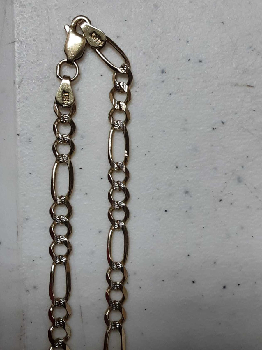 Figaro Chain - Yellow Gold 14k (.585) 14.5 grams 24 inch