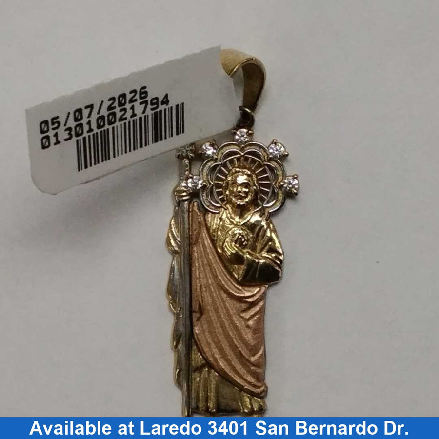 Religious Pendant - Tricolor Gold 10k (.417) 2.9 grams