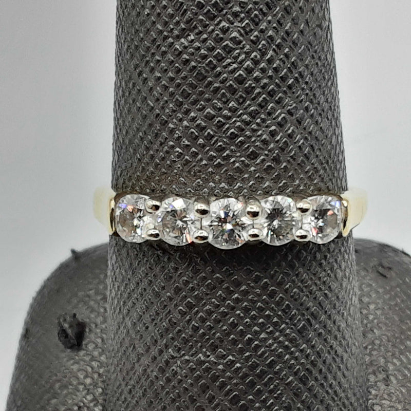 14KT Yellow Gold Anniversary Style Ring with Diamonds SIZE 9.5